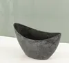 Grande jardinière d'extérieur vintage ovale 55 cm gris Voir les images du produit 1