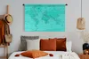 MuchoWow® Wandteppich Wandbehang Weltkarte - Stabil - Rot Produktbild-Vorschau 4
