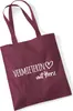 Huuraa Jutebeutel Vermieterin mit Herz 10 Liter Burgundy Produktbild-Vorschau 1
