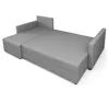 A gray sofa bed is shown in an open configuration, with the bed extended. Produktbild-Vorschau