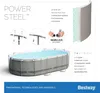 A diagram and illustration of a Bestway Power Steel frame pool, highlighting its features and construction. Anteprima dell’immagine prodotto