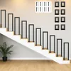 Izrielar 100 cm Rampe d'escalier en U Noir Fer Tube Voir les images du produit 9