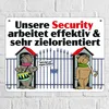 Wachhund Security Metallschild XL in 21x28 cm in weiß Produktbild-Vorschau 2
