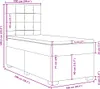 vidaXL Boxspringbett mit Matratze Rosa 100x200 cm Samt Produktbild-Vorschau 8