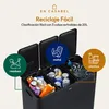 CASABEL Cubo de basura de cocina triple 3x20L, acero Vista previa de la imagen del producto 5