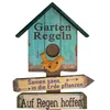 Regole da giardino in legno con regole colorate e casetta Anteprima dell’immagine prodotto 6