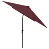 vidaXL Sonnenschirm mit LEDs und Stahl-Mast Bordeauxrot 2x3 Produktbild-Vorschau 4