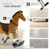 Cheval à bascule sur roulettes en peluche - 29 x 76 x 85 cm Voir les images du produit 4