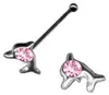 Nasenpiercing: Nasenstecker Piercing Delfin Delphin 925 Produktbild-Vorschau 1