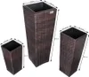CASARIA® Set di 3 Vasi da Fiori in Polyrattan Intrecciato Anteprima dell’immagine prodotto 7