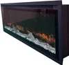 A modern electric fireplace with realistic flame effects and decorative logs. Produktbild-Vorschau