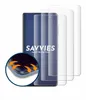 A product shot of screen protectors for a smartphone, with a close-up inset showing protective features. Produktbild-Vorschau