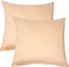 Two peach-colored pillowcases are shown side-by-side against a white background. Produktbild-Vorschau