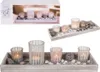 GiftyCity Dřevěná dekorace na svíčky s doplňky, 4 kusy Náhled obrázku produktu 2
