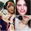 INF Tatuajes de heridas / tatuajes falsos Halloween 11 Vista previa de la imagen del producto 2