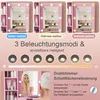 Make-up tafel met LED-verlichting en krukje, 60x38x132 cm, Productafbeelding-voorbeeld 6