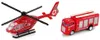 Lean Toys Feuerwehrhubschrauber-Zugset Rot Produktbild-Vorschau 2