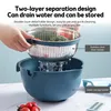 Durszlak z miską do mieszania, durszlak 9 w 1 do mycia Podgląd zdjęcia produktu 4