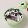Edelstahl Kinder Teller mit Saugnapf – Unterteilt, Produktbild-Vorschau 5