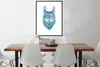 MuchoWow® Gerahmtes Poster Wolf - Geweih - Weiß - Tiere Produktbild-Vorschau 3
