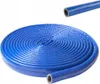 A coiled blue pipe insulation is shown on a white background, with a close-up of the pipe end in the upper right corner. Náhľad obrázku produktu