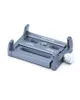 A close-up studio shot of a gray aluminum phone mount. Voir les images du produit