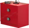 Vipack Nachttisch Monza 2-Schubladen Holz Rot Produktbild-Vorschau 4