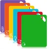 A set of six colorful plastic cutting boards stacked diagonally. Produktbild-Vorschau