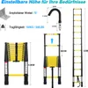 Jopassy teleskopický rebrík hliníkový Ľahký nekĺzavý 3,8 m Náhľad obrázku produktu 2