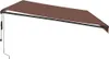 A brown retractable awning is shown against a white background. Produktbild-Vorschau