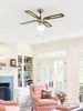 Ventilateur de plafond bronze antique avec éclairage, 107 Voir les images du produit 2