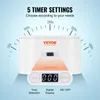 A digital timer display on a white device against a light blue gradient background, with timer settings indicated around it. Voir les images du produit