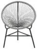 vidaXL Sedia da giardino moon chair in rattan grigio Anteprima dell’immagine prodotto 4