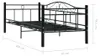 vidaXL Rám denní postele černý kov 90×200 cm Náhled obrázku produktu 7