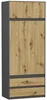 Skříň šatna s nástavcem 90x234 cm FRAMIRE B-9-NTIP antracit Náhled obrázku produktu 1