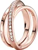 Pandora Ring 189057C01 Triple Band Crossover Rose  19 Produktbild-Vorschau 1