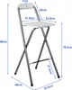 Bardi 2 x klappbare Barhocker für Bartable Weiß - 100 Kg Produktbild-Vorschau 3