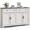 Credenza BEALIFE con 4 ante | 140x40x90 cm | MDF con angoli Anteprima dell’immagine prodotto 1