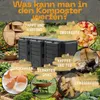 Fortena Modularer Komposter 1200L Schwarz – 3-Segment Produktbild-Vorschau 5