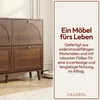 CASABEL Schuhschrank mit 4 Klappen, Retro-Stil, Dunkles Produktbild-Vorschau 6