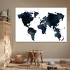 MuchoWow® Poster Weltkarte - Abstrakt - Blau 180x120 cm - Produktbild-Vorschau 6