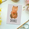 Mr. & Mrs. Panda Postkarte Bär Dankbar - Grau Pastell - Produktbild-Vorschau 2