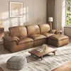 Ecksofa 3-Sitzer mit Longchair 280cm, Weiches Lederoptik Produktbild-Vorschau 11