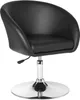 A black armchair on a white background. Produktbild-Vorschau