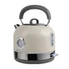 A cream-colored electric kettle with a built-in thermometer. Voir les images du produit