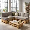 Palettenkissen Set 10-teilig 120x80 cm Cord | Premium Produktbild-Vorschau 5