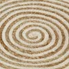 vidaXL Teppich Handgefertigt Jute mit Spiralen-Design Weiß Produktbild-Vorschau 3