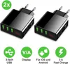 Caricatore multi USB 3 volte in un set di 2, 5V 3A w. Anteprima dell’immagine prodotto 2