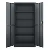 An open, empty metal cabinet with multiple shelves, shown from the front against a white background. Produktbild-Vorschau