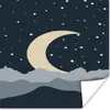 MuchoWow® Poster Pastell - Mond - Sternenhimmel 50x50 cm - Produktbild-Vorschau 1